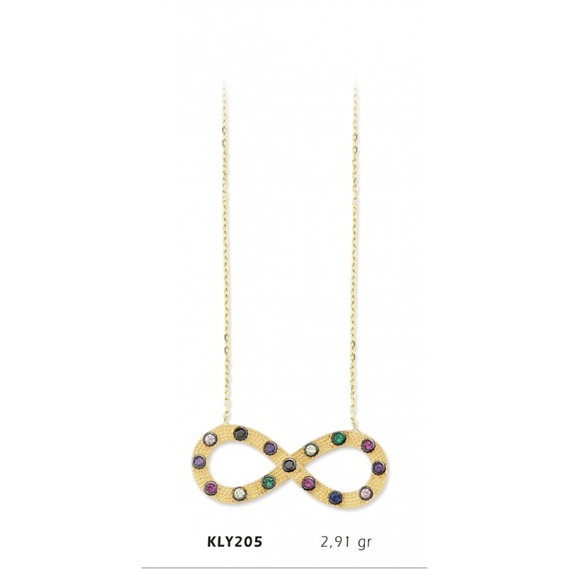 14 Ayar Altın Sonsuzluk Kolye KLY205
