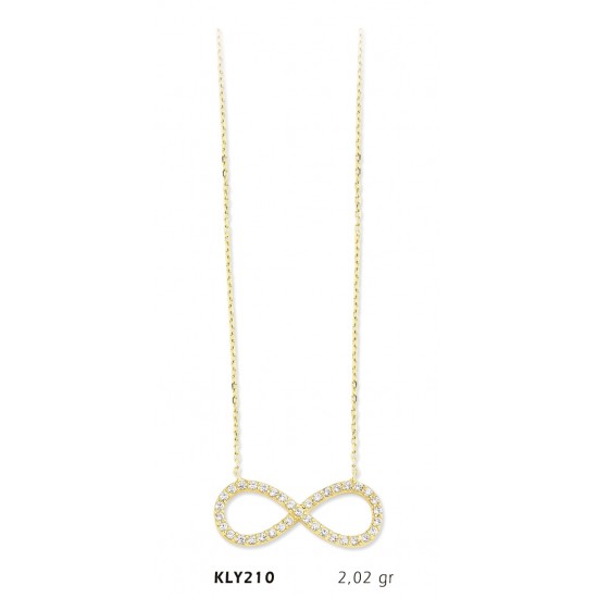 14 Ayar Altın Sonsuzluk Kolye KLY210