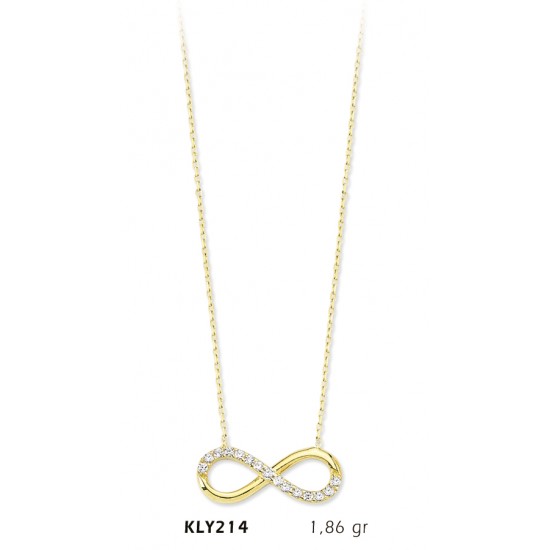 14 Ayar Altın Sonsuzluk Kolye KLY214