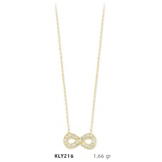14 Ayar Altın Sonsuzluk Kolye KLY216