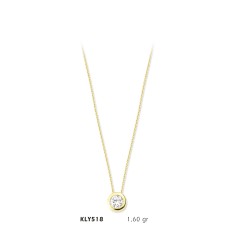 14 Ayar Altın Tektaş Kolye KLY518