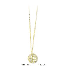 14 Ayar Altın Top Kolye KLY275