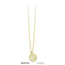 14 Ayar Altın Top Kolye KLY276