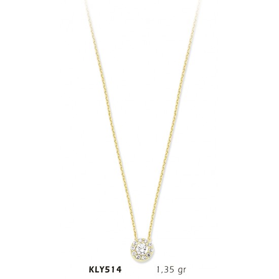 14 Ayar Altın Top Kolye KLY514 14 Ayar Altın Top Kolye KLY514