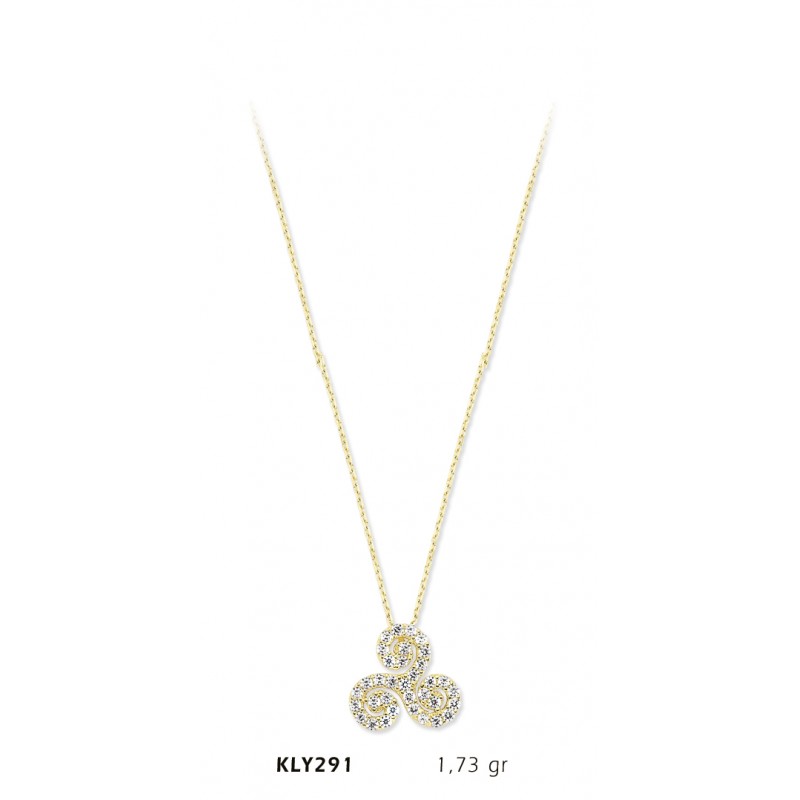 14 Ayar Altın Üçlü Daire Kolye KLY291 14 Ayar Altın Üçlü Daire Kolye KLY291