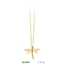 14 Ayar Altın Yusufçuk Kolye KLY395