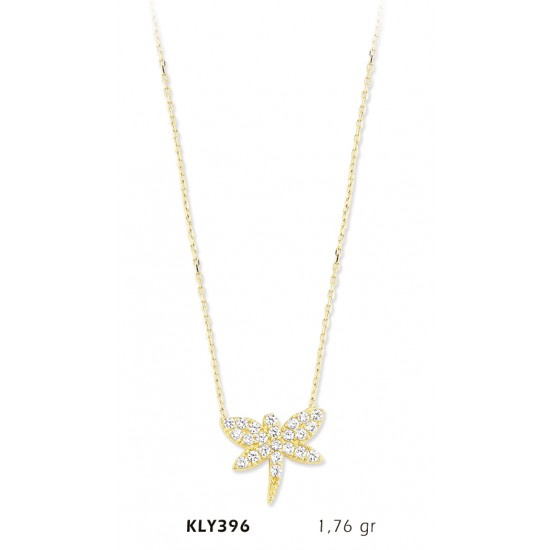 14 Ayar Altın Yusufçuk Kolye KLY396