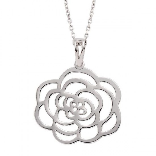 14 Ayar Altın Fantezi Gül Kolye RMK30