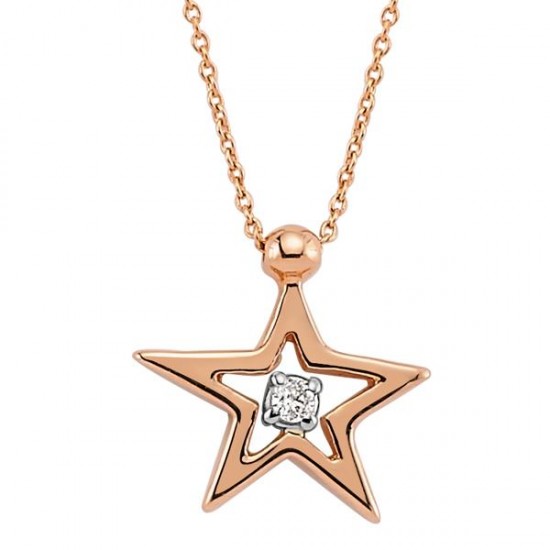 18 Ayar Altın Pırlanta Yıldız Kolye 47228-3 18 Ayar Altın Pırlanta Yıldız Kolye 47228-3