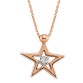 18 Ayar Altın Pırlanta Yıldız Kolye 47228-3