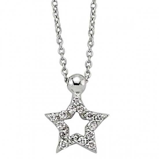 18 Ayar Altın Pırlanta Yıldız Kolye K48557-2 18 Ayar Altın Pırlanta Yıldız Kolye K48557-2