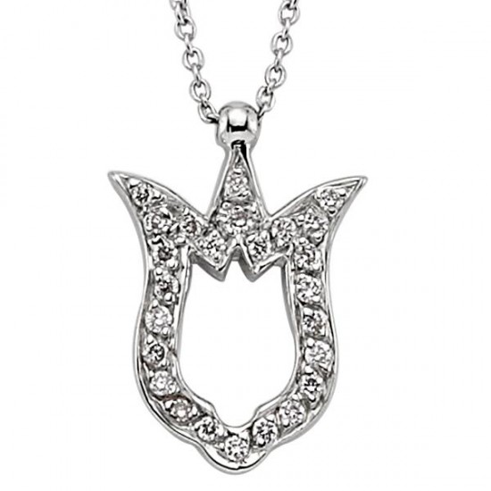 18 Ayar Altın Pırlanta Lale Kolye K48560-2