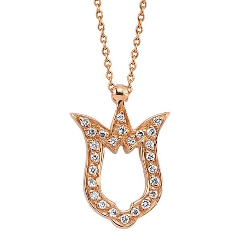 18 Ayar Altın Pırlanta Lale Kolye K47227-4 18 Ayar Altın Pırlanta Lale Kolye K47227-4