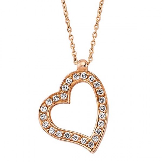 18 Ayar Altın Pırlanta Kalp Kolye K47222 18 Ayar Altın Pırlanta Kalp Kolye K47222