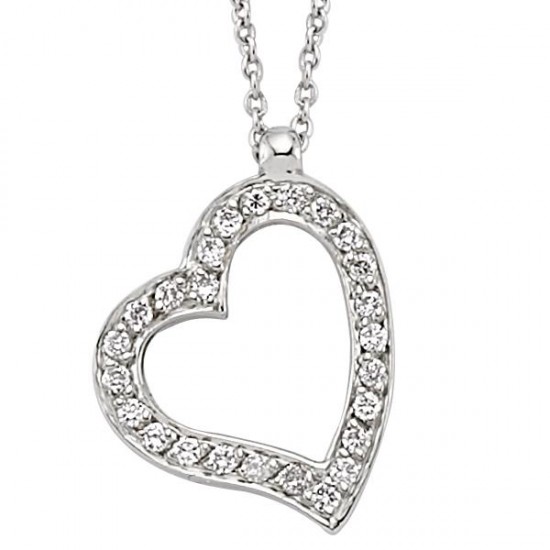 18 Ayar Altın Pırlanta Kalp Kolye K48556-1 18 Ayar Altın Pırlanta Kalp Kolye K48556-1