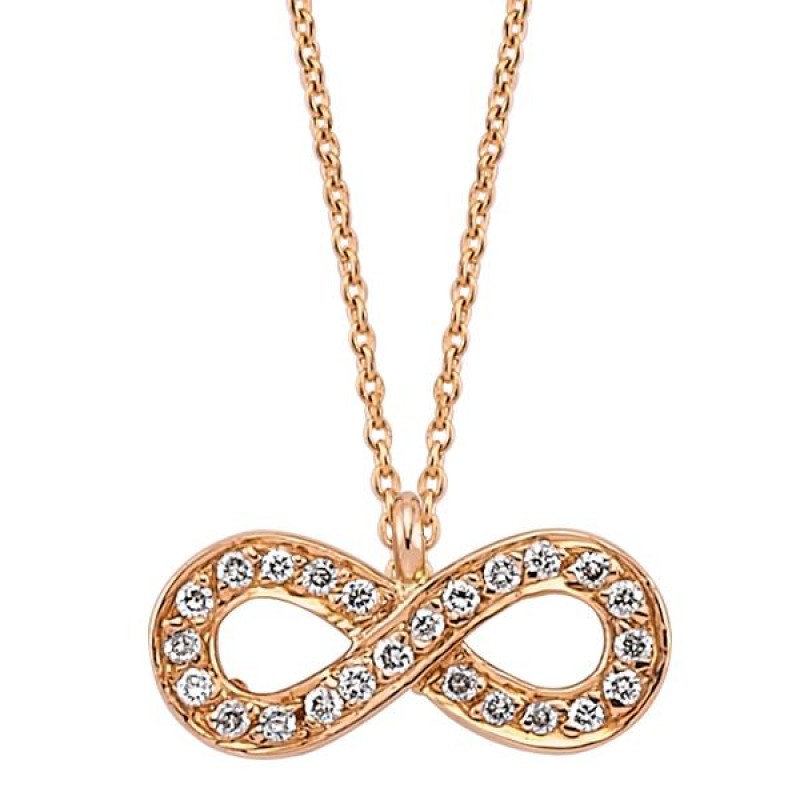 18 Ayar Altın Pırlanta Sonsuzluk Kolyesi K47226-1 18 Ayar Altın Pırlanta Sonsuzluk Kolyesi K47226-1