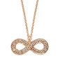 18 Ayar Altın Pırlanta Sonsuzluk Kolyesi K47226-1