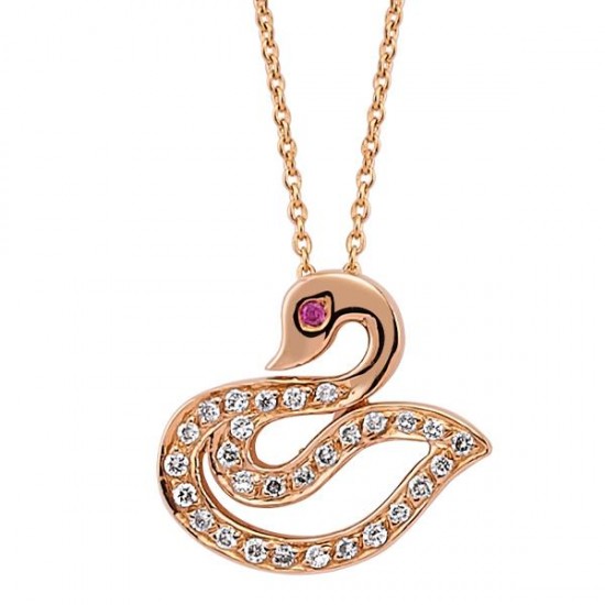 18 Ayar Altın Pırlanta Kuğu Kolye K10006 18 Ayar Altın Pırlanta Kuğu Kolye K10006