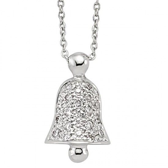 18 Ayar Altın Pırlanta Çan Kolye K48553-1