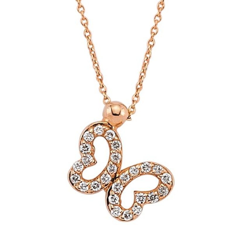 18 Ayar Altın Pırlanta Kelebek Kolye K47228-2 18 Ayar Altın Pırlanta Kelebek Kolye K47228-2