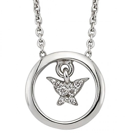 18 Ayar Altın Pırlanta Kelebek Kolye K48557-1 18 Ayar Altın Pırlanta Kelebek Kolye K48557-1