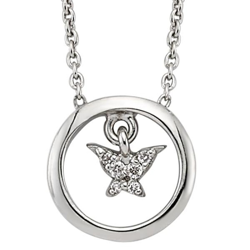 18 Ayar Altın Pırlanta Kelebek Kolye K48557-1 18 Ayar Altın Pırlanta Kelebek Kolye K48557-1