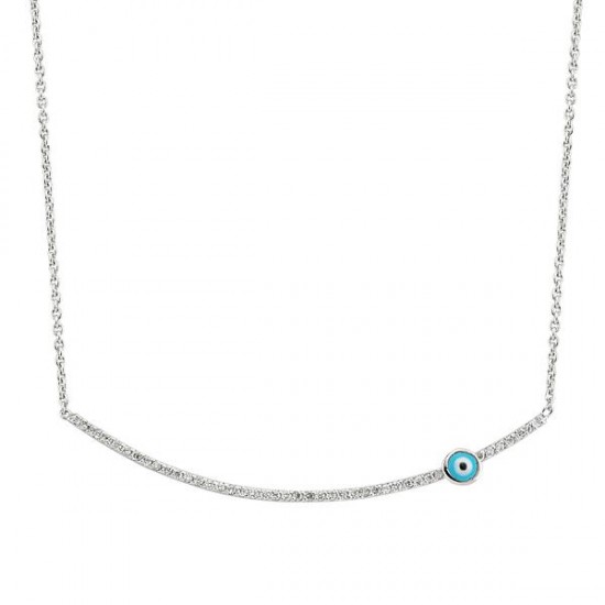 18 Ayar Altın Pırlanta Nazarlı Kolye RBM100 18 Ayar Altın Pırlanta Nazarlı Kolye RBM100