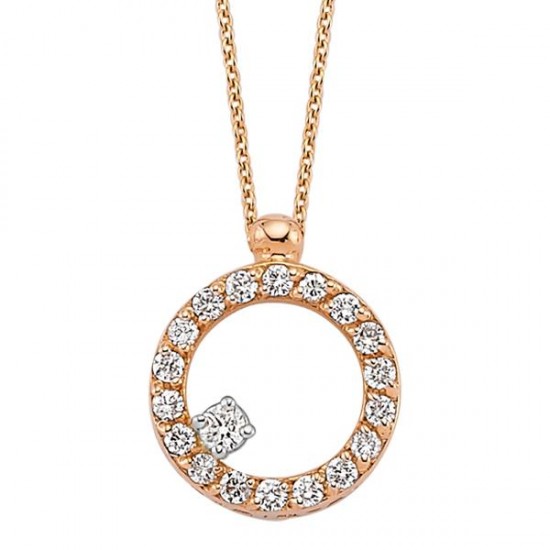 18 Ayar Altın Pırlanta Daire Kolye K47221-1 18 Ayar Altın Pırlanta Daire Kolye K47221-1