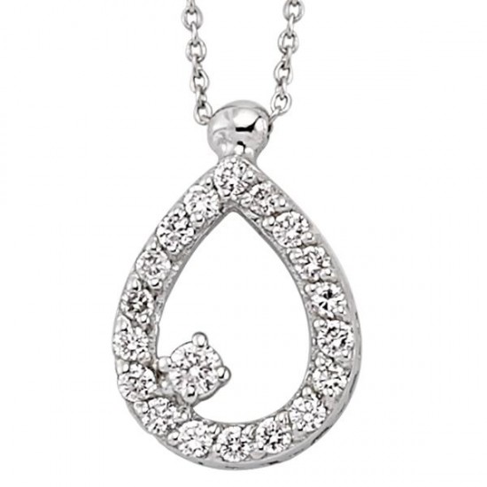 18 Ayar Altın Pırlanta Damla Kolye 48554