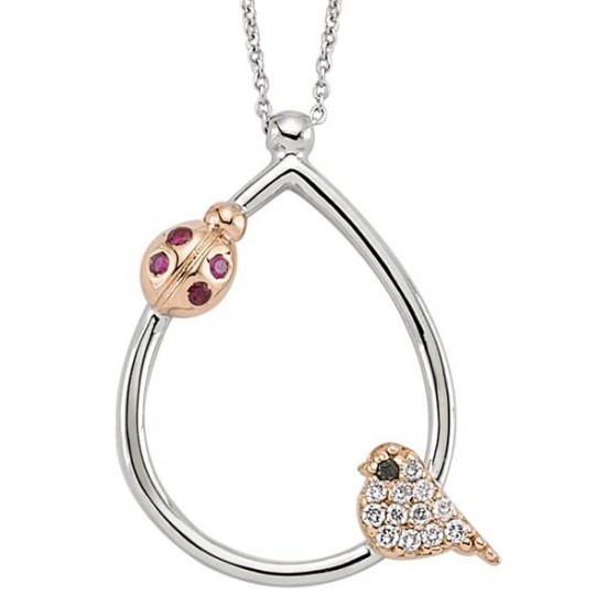 18 Ayar Altın Pırlanta Kuş Damla Kolye K48556-2 18 Ayar Altın Pırlanta Kuş Damla Kolye K48556-2