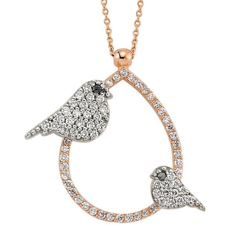 18 Ayar Altın Pırlanta Damla Kuş Kolye K472313 18 Ayar Altın Pırlanta Damla Kuş Kolye K472313