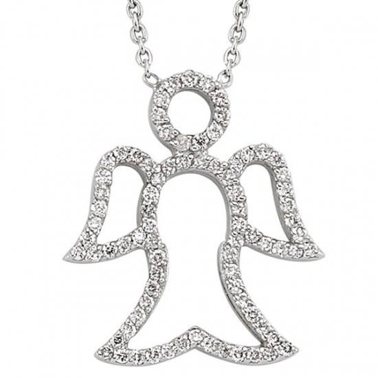 18 Ayar Altın Pırlanta Melek Kolye K48556-3