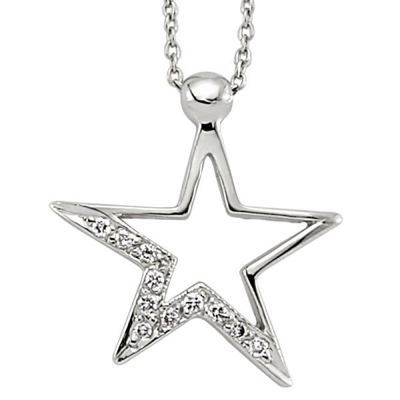 18 Ayar Altın Pırlanta Yıldız Kolye 48553-3 18 Ayar Altın Pırlanta Yıldız Kolye 48553-3