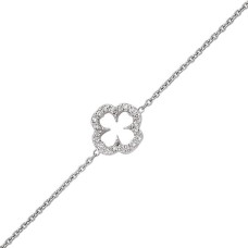 18 Ayar Altın Pırlanta Yonca Bileklik 48549-4