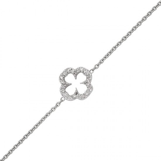 18 Ayar Altın Pırlanta Yonca Bileklik 48549-4 18 Ayar Altın Pırlanta Yonca Bileklik 48549-4