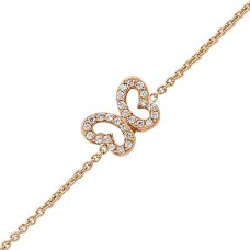 18 Ayar Altın Pırlanta Kelebek Bileklik 47235-4