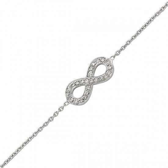 18 Ayar Altın Pırlanta Sonsuzluk Bileklik 48550