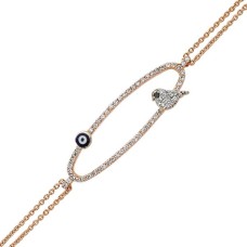 18 Ayar Altın Pırlanta Nazar Boncuklu Bileklik 47233