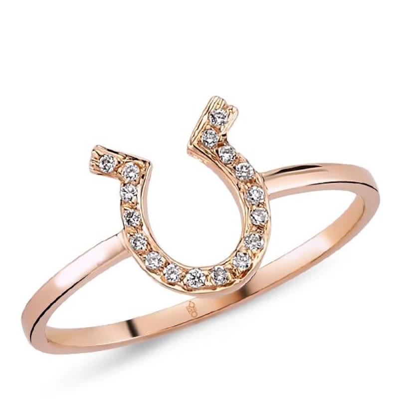 18 Ayar Altın Pırlanta Nal Yüzük 47194 18 Ayar Altın Pırlanta Nal Yüzük 47194