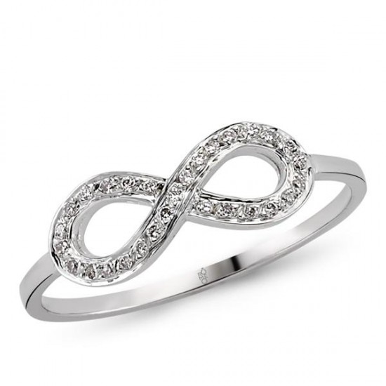 18 Ayar Altın Pırlanta Sonsuzluk Yüzük 48574