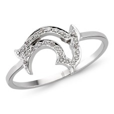 18 Ayar Altın Pırlanta Yunus Yüzük 48581