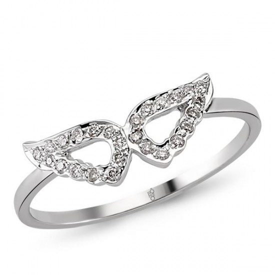 18 Ayar Altın Pırlanta Kanatlı Yüzük 48570