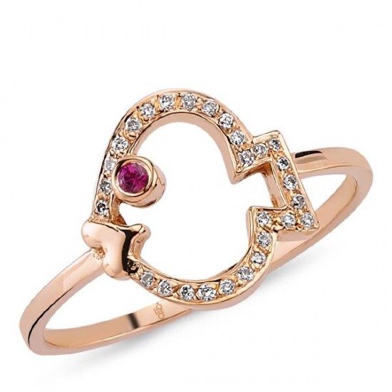 18 Ayar Altın Pırlanta Balık Yüzük 47193