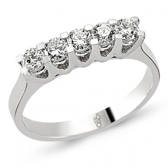 18 Ayar Altın 0.58 Ct Pırlanta Beştaş Yüzük RMY208 18 Ayar Altın 0.58 Ct Pırlanta Beştaş Yüzük RMY208