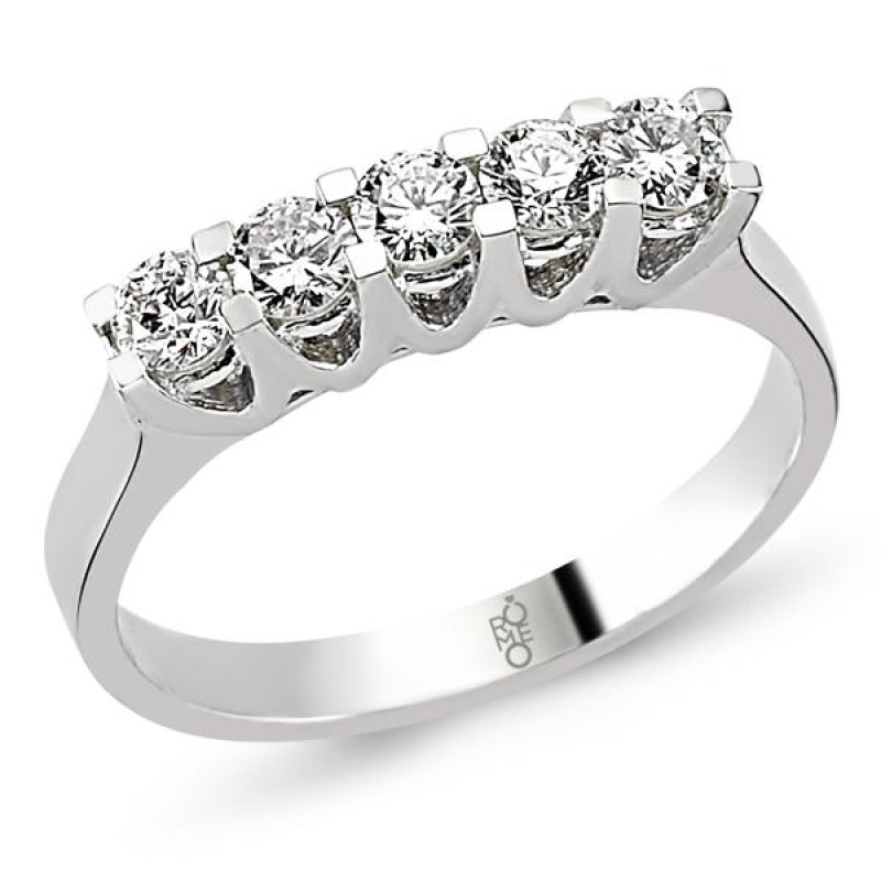 18 Ayar Altın 0.58 Ct Pırlanta Beştaş Yüzük RMY208 18 Ayar Altın 0.58 Ct Pırlanta Beştaş Yüzük RMY208
