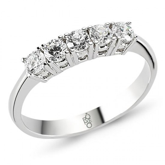 18 Ayar Altın 0.70 Ct Pırlanta Beştaş Yüzük RMY506 18 Ayar Altın 0.70 Ct Pırlanta Beştaş Yüzük RMY506