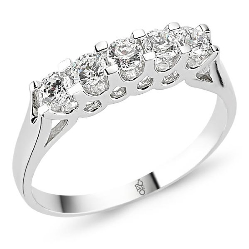 18 Ayar Altın 0.70 Ct Pırlanta Beştaş Yüzük RMY514 18 Ayar Altın 0.70 Ct Pırlanta Beştaş Yüzük RMY514