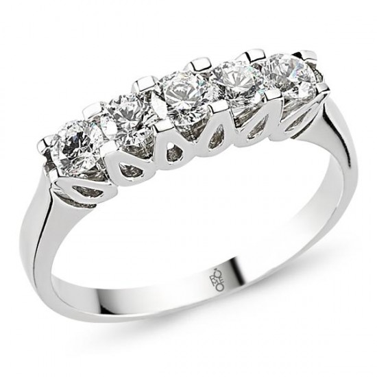 18 Ayar Altın 0.80 Ct Pırlanta Beştaş Yüzük RMY516 18 Ayar Altın 0.80 Ct Pırlanta Beştaş Yüzük RMY516