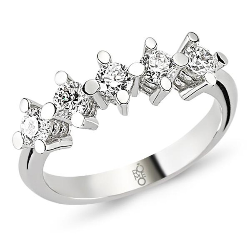 18 Ayar Altın 0.90 Ct Pırlanta Beştaş Yüzük RMY201 18 Ayar Altın 0.90 Ct Pırlanta Beştaş Yüzük RMY201