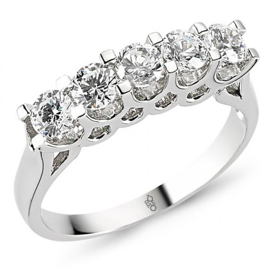 18 Ayar Altın Pırlanta 0.90 Ct Beştaş Yüzük RMY510 